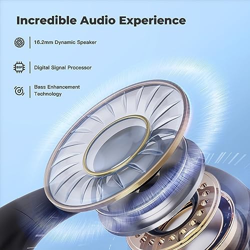 Experience Unmatched Sound Clarity with Open Ear True Wireless Earbuds – Advanced Noise Cancellation, Enhanced Bass, and 60 Hours Playtime – Perfect for Active Lifestyles and Outdoor Adventures – Bluetooth 5.3 Connectivity with LED Power Display and IPX5 Water Resistance for Ultimate Durability – Ideal for Running, Work, and Everyday Use