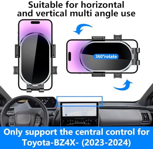 Revolutionary Car Phone Holder for Toyota BZ4 X & Subaru Solterra (2023-2025) – 360-Degree Rotating Dashboard Mount for Ultimate Navigation Convenience and Safety Enhancement, Perfect Smartphone Accessory for Modern Drivers