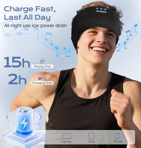 Revolutionary Bluetooth 5.4 Sleep Headphones Headband – Ultra-Thin Wireless Earphones for Uninterrupted Comfort During Sleep, Yoga, Running, and Jogging – Ideal Gift for Active Lifestyles and Relaxation Seekers