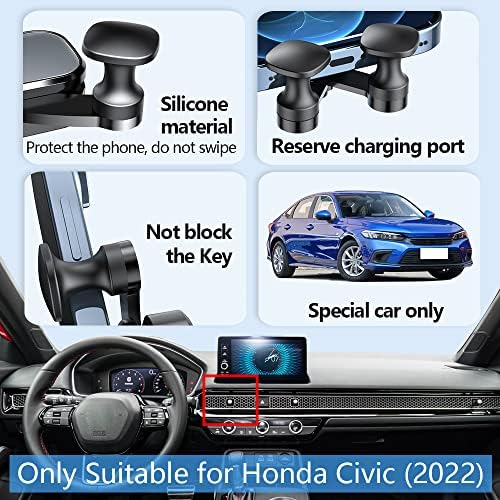 Ultimate Smartphone Holder for 2022-2025 Honda Civic & 2023-2025 Acura Integra – Secure, Tool-Free Car Phone Mount with Adjustable Viewing Angles for Effortless Navigation and Safe Driving Experience, Stylish Durability for Modern Interiors
