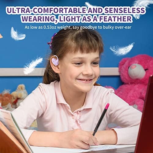 Safe and Comfortable Open Ear Bluetooth Headphones for Kids – Lightweight Wireless Earbuds with Built-in Mic, Navy Blue – Ideal for Learning, Play, and Enhanced Device Compatibility