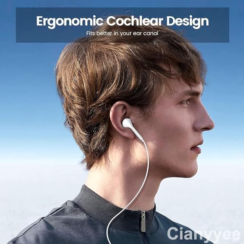 High-Fidelity 6 Pack Wired Earbuds – Immersive Heavy Bass Headphones with Superior Noise Isolation for i Phone, Android, and Laptops – Ergonomic In-Ear Design for All-Day Comfort and Crystal-Clear Sound – Perfect for Commuters, Fitness Enthusiasts, and Music Lovers