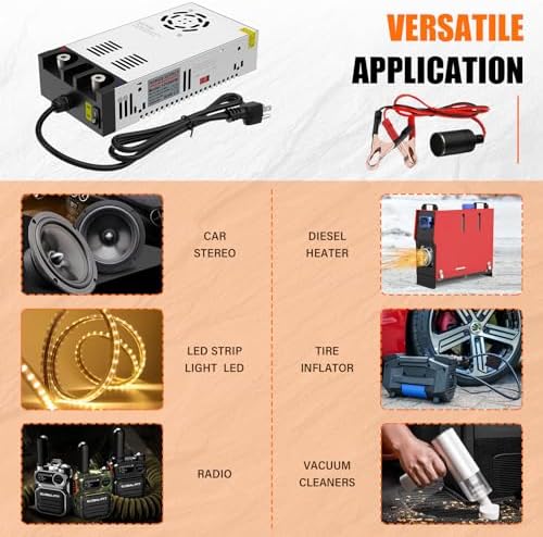 IMAYCC 600 W Adjustable AC to DC Converter – Efficient 110 V to 12 V Power Supply for Electronics and Automotive Applications, 50 A Output, Enhanced Safety Features, Compact Design for Easy Installation and Portability