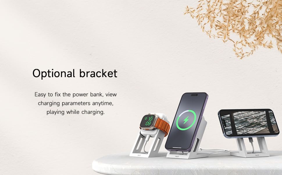 ISDT PB25 DW Dual Magnetic Wireless Power Bank – 7000 m Ah Portable Charger for i Phone, Apple Watch, Samsung & Android Devices – Fast USB-C Charging, Lightweight Design for On-the-Go Users – Enhanced Compatibility & Performance