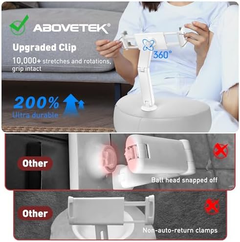 Revolutionize Your Device Experience with the Above TEK 360° Adjustable Tablet Pillow Stand – Ergonomic Bean Bag Holder for Hands-Free Use in Bed or Lap, Compatible with 4.7″ to 12.9″ Tablets and Phones, Perfect Gift for Moms – Stylish Gray Design for Enhanced Comfort and Convenience