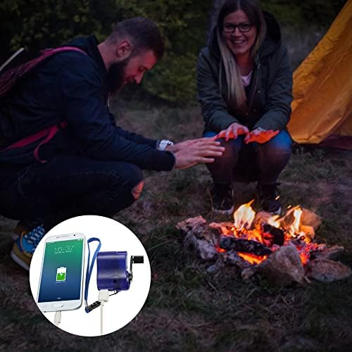 Emergency-Ready Hand Crank Generator: Lightweight 5 V USB Charger for Outdoor Adventures & Mobile Phone Powering – Ideal for Camping, Hiking, and Unexpected Outages