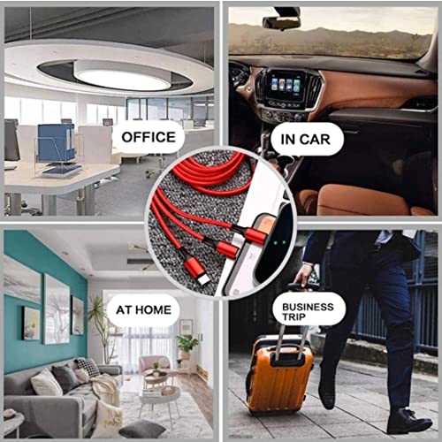 3 Foot 3-in-1 Nylon Braided Fast Charging Cable – Universal USB Micro, Type-C, and Lightning Connector for Efficient Power Delivery – Durable, Tangle-Free Design for On-the-Go Convenience – Ideal Charging Solution for Smartphones and Devices