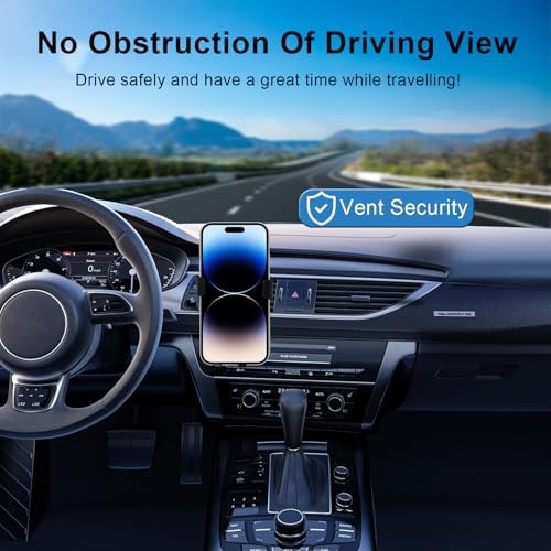 Magnetic Car Phone Holder for Magsafe: Luxury Vent Mount for i Phone 16/15/14/13 in Mercedes & BMW Mini Cooper – 360° Adjustable Design for Safe Hands-Free Navigation, Effortless Installation, and Elegance in Driving Experience
