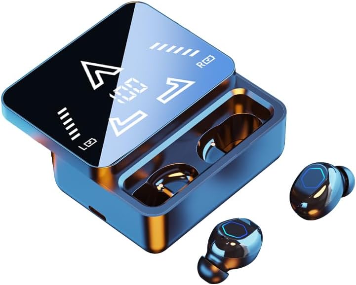 Revolutionize Your Workout with Advanced Bluetooth 5.4 Sports Earbuds – Exceptional Audio Clarity, Extended Battery Life, Real-Time Digital Display, and Robust Sweat-Proof Design for Unmatched Performance During Intense Training Sessions (Black) – Elevate Your Active Lifestyle with Ultimate Comfort and Reliability