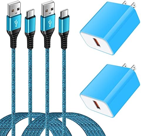 18 W QC3.0 Fast Wall Charger for Android Devices – High-Speed Charging for Samsung Galaxy S23 Ultra, S22, A-Series & Motorola Edge Series with 6 FT USB-C Cable – Compact & Durable Design for Ultimate Portability and Safety