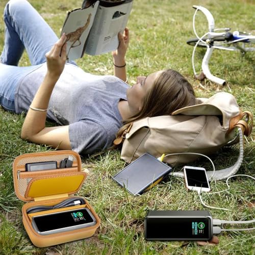 Premium Storage Case for Anker Prime Power Bank 27,650 m Ah – Compact, Shockproof Travel Holder for 250 W Charging Station, USB C Cables & Accessories – Enhanced Protection with Removable Partition & Zippered Mesh Pockets – Ideal for Outdoor Adventures & Everyday Use – Perfect Gift for Tech Enthusiasts