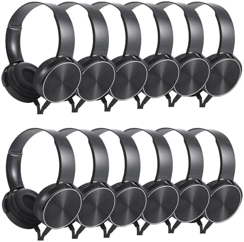 Classroom-Ready Kids Headphones Bulk Pack – 6 Durable Wired Earphones for Students, Toddlers, and Teens – Lightweight On-Ear Design with Comfortable Fit, Ideal for Learning, Music, and Online Classes – Compatible with Tablets and Laptops