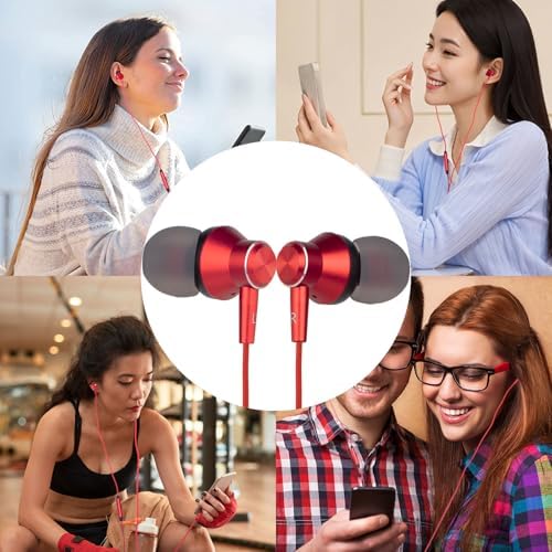 Elevate Your Audio Experience with Xuan Gui High-Fidelity Wired Earbuds – Ultra-Light In-Ear Headphones Featuring Microphone for Seamless Calls, Tangle-Free Design, and Universal 3.5 mm Compatibility – Ideal for Music Lovers and On-the-Go Professionals