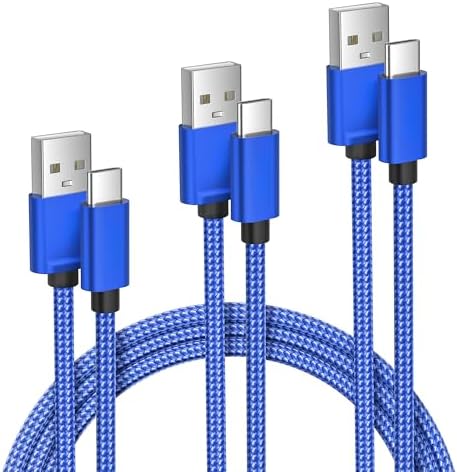 Versatile Elebase USB C Charger Cable Trio – 1.5/3.3/6.6 FT Fast Charging Cords for i Phone 15/16 Max, Samsung Galaxy S8-S24, and Motorola Devices – Durable, Tangle-Free Design for Rapid Data Transfer and Enhanced Compatibility