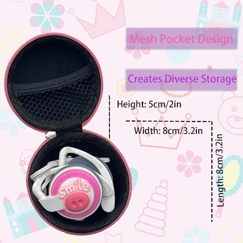 Vibrant Pink Over-Ear Kids Earbuds with Secure Earhooks – Perfectly Designed Audio Companion for Ages 3-8, Ideal for School, Home, and On-the-Go Listening with Universal 3.5 mm Compatibility for Phones and PCs