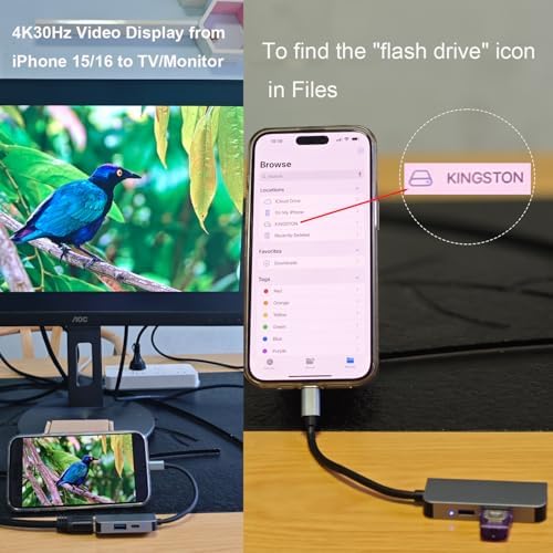 Transform Your Device Connectivity with the QCEs 5-in-1 USB C Hub Multiport Adapter – Unleash 4 K Video, Lightning-Fast Ethernet, and PD Charging for Mac Book Pro/Air, i Pad Pro, and i Phone 16/15, Optimized for Seamless Productivity and Entertainment