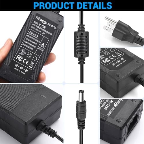 High-Efficiency 12 V 8 A AC to DC Power Adapter – 96 W Switching Supply for LED Strip Lights – 6.7 ft Power Cord – Universal Compatibility with 5.5 mm x 2.5 mm & 2.1 mm Connectors – Robust, Long-Lasting Power Solution for Home and Professional Use – Enhanced Performance & Economical Design