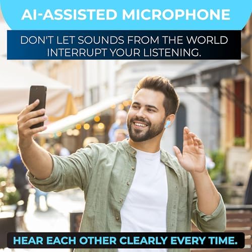 Revolutionize Your Audio Experience with PHILIPS True Wireless Earbuds – Advanced Bluetooth 5.3 Headphones Featuring 13 mm Drivers and AI Mic for Crystal-Clear Calls, IPX4 Waterproof Design for Active Lifestyles, 15 Hours of Playtime, Ultimate Compatibility with i Phone, Android & All Bluetooth Devices in Sleek White Finish