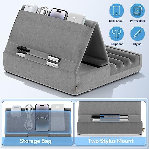 Revolutionize Your Tablet Experience with the KDD Foldable Pillow Holder – Ergonomic Lap & Bed Stand for i Pad Pro, Galaxy Tab, and E-Readers – Ultimate Comfort with Built-In Accessory Pocket & Stylus Mount – Lightweight, Durable Design for Effortless Portability and Posture Improvement
