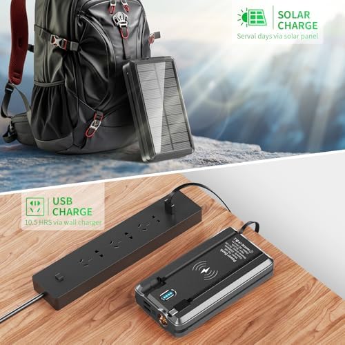 Ultimate Solar Power Bank 52800 m Ah Portable Charger with Fast 5 V/3 A Charging, Built-in 4 Cables, Dual Outputs & LED Flashlight – Perfect Outdoor Companion for Camping, Travel & Everyday Use