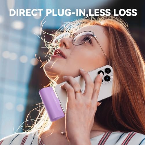 Ultra-Compact 5000 m Ah Power Bank with Built-in USB C Cable for i Phone 15 Pro Max – Reliable Portable Charger for i Phone 14/13, Samsung, Google, and More – Fast Charging Solution for On-the-Go Power Needs (Black)