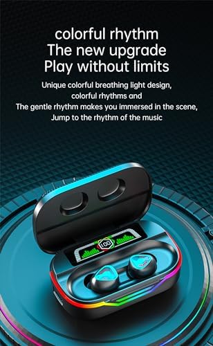 Premium Bluetooth 5.3 True Wireless Earbuds – Model 47 | IP7 Waterproof Sport Headphones with Touch Controls & Integrated Microphone | Seamless Connectivity & LED Battery Indicator for Active Lifestyles & Outdoor Enthusiasts