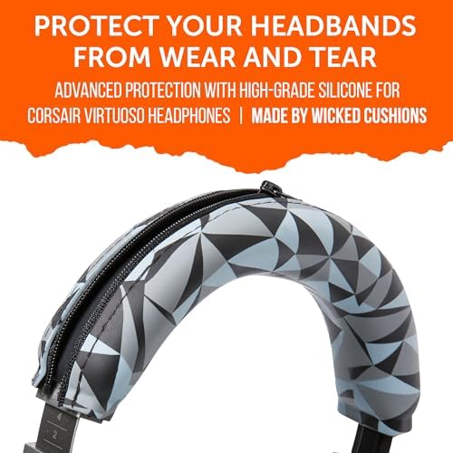 Transform Your Corsair Virtuoso Headphones with the WC Band Z V2 Silicone Headband Cover – Premium Machine Washable Accessory for Enhanced Comfort, Durability, and Flawless Aesthetics – Perfect Fit for Wireless, XT, and SE Models – Say Goodbye to Flaking Leather and Hello to Effortless Maintenance and Style