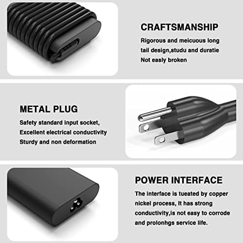 Sleek 65 W USB-C Laptop Charger for Dell Latitude, Inspiron & Chromebook Models – Ultra-Compact Power Adapter with Enhanced Compatibility and Rapid Charging for Seamless Productivity – Ideal Replacement for XPS 13, 2-in-1 Devices, and More – Lightweight Design for On-the-Go Professionals and Students