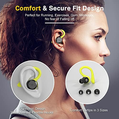 APEKX True Wireless Bluetooth Earbuds with IPX7 Waterproof Protection – Sports-Ready In-Ear Headphones with Superior Stereo Sound and Built-in Microphone for Active Lifestyles – Compact Charging Case for Extended Use and Universal Device Compatibility