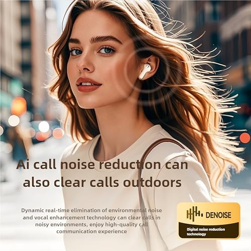 Drem Max Bluetooth 5.4 Wireless Earbuds – Superior Noise-Cancelling Technology with IP7 Waterproof Protection – 42-Hour Battery Life for Uninterrupted Listening – Ultra-Light Design for Active Lifestyles and Everyday Comfort – Exceptional Sound Quality for Smartphones, Tablets, and Laptops