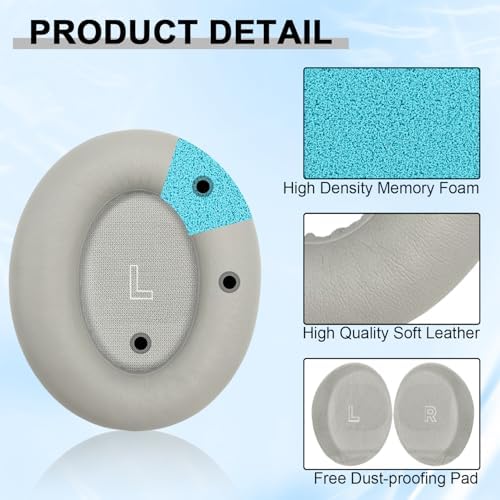 Upgrade Your Listening Experience with Premium Ear Cushions for Bose Quiet Comfort Ultra Wireless Headphones – Luxurious Memory Foam Ear Pads for Optimal Comfort, Superior Sound Isolation, Effortless Installation, and Sturdy Design in Elegant White – Ideal Accessories for Audiophiles and Content Creators