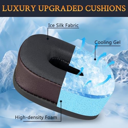 Upgrade Your Marshall Major I/II/III/IV/V Headphones with SOULWIT Cooling Gel Ear Pads – Premium Noise Isolation Cushions for Ultimate Comfort and Enhanced Sound Quality in Sleek Black Gold Design