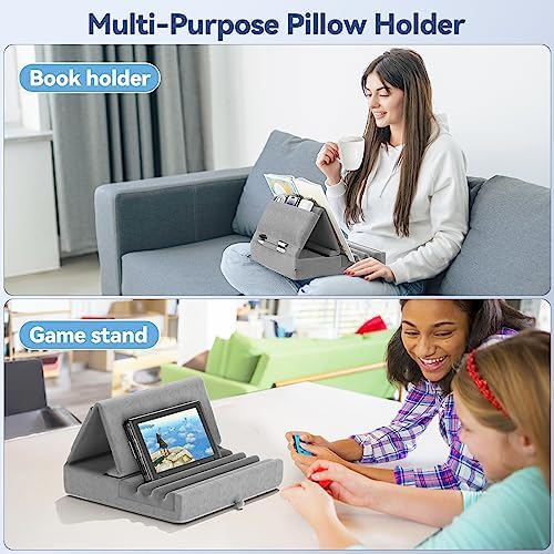 Revolutionize Your Tablet Experience with the KDD Foldable Pillow Holder – Ergonomic Lap & Bed Stand for i Pad Pro, Galaxy Tab, and E-Readers – Ultimate Comfort with Built-In Accessory Pocket & Stylus Mount – Lightweight, Durable Design for Effortless Portability and Posture Improvement