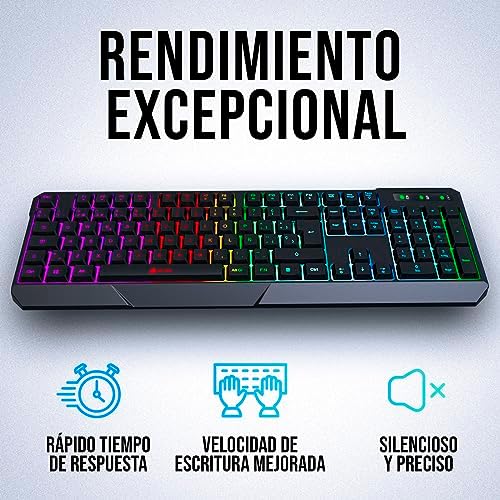 KLIM Chroma RGB Wireless Gaming Keyboard – Ultimate Performance with Long-Lasting Rechargeable Battery, Quick Typing & Water-Resistant Design for PC, PS5, PS4 & Mac – Elevate Your Gameplay with Stunning Backlighting & Enhanced Compatibility