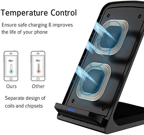 Revolutionary Fast Wireless Charging Stand for Samsung Galaxy & i Phone | Ergonomic Qi Charger Dock for S25, S24, S23, S22 Ultra, i Phone 16, 15, 14, 13, 12, 11 Pro Max | Compact & Stylish Design for Effortless Charging at Home, Office & Travel | Superior Overheating Protection & Adjustable Viewing Angles for Ultimate Convenience