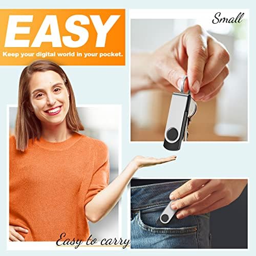 Kepmem 10-Pack 2 GB USB Flash Drives – Versatile Swivel Thumb Drives with Enhanced Compatibility, Ideal for Quick File Transfers and Backups, Assorted Colors for Personalized Style – Perfect Portable Pen Drive Solution for Students and Professionals