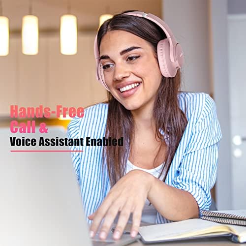 KVIDIO Over-Ear Bluetooth Headphones: 65-Hour Battery Life, Immersive Deep Bass Sound, and Ultra-Low Latency for Effortless Mobility and Enhanced Work Efficiency with Integrated Microphone for Flawless Calls and Voice Control