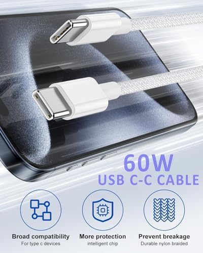 i Phone 14 Dual Port Fast USB C Car Charger | Apple MFi Certified 38 W Quick Charge Adapter with 2 Lightning Cables | Sleek Metal Design for Optimal Durability and Compatibility with i Phone 14, 13 Pro Max, Mini, 12, 11 & Air Pods | Reliable On-the-Go Power Solution for Busy Lifestyles