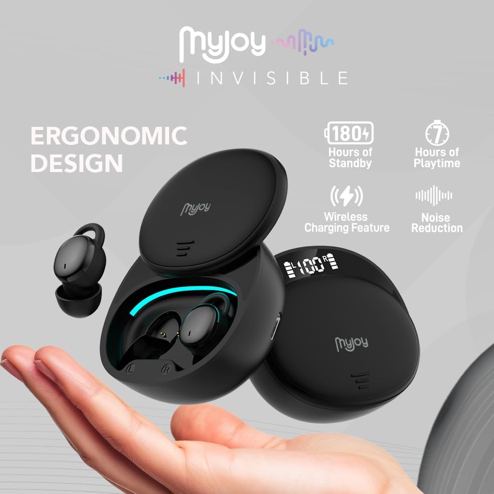 Discover Unmatched Comfort with My Joy Invisible Bluetooth Sleep Earbuds – Wireless Freedom for Meditation, Travel, and Restful Nights – Sleek Black Design – Perfectly Engineered for All-Night Wear, Effortless Connectivity, and Enhanced Device Compatibility – Enjoy Premium Sound Quality and Long Battery Life for Continuous Audio Bliss – Ideal for Mindfulness Practices and Sleep Deprivation Relief – Lightweight and Discreet for Seamless Use – Durable Construction Ensures Everyday Reliability – Transform Your Relaxation Experience with Innovative Noise-Isolating Technology.