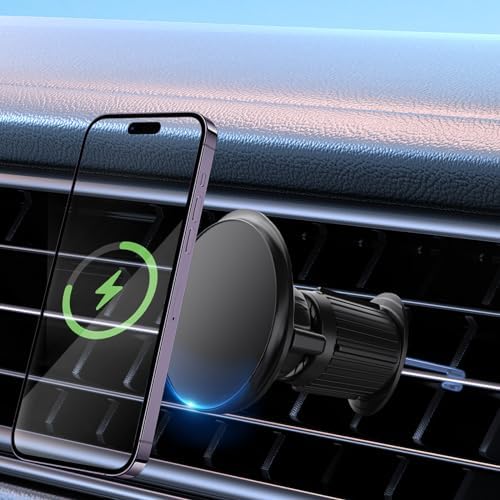 Elevate Your Driving Safety with the 2024 Universal Magnetic Car Vent Phone Mount – Ultimate Hands-Free Holder for i Phone 15, 14, 13 Pro Max & All Smartphones – Advanced Magnetic Grip with Non-Blocking Airflow Design for Uninterrupted Ventilation – Quick Tool-Free Installation & Chic Aesthetic for Any Vehicle Interior