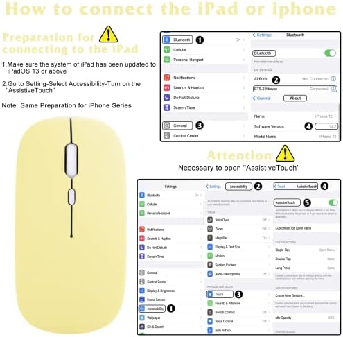 Vibrant Banana Yellow Urban X 2.4 GHz & Bluetooth Rechargeable Wireless Mouse – Ergonomic Design, Compatible with Kindle, Amazon Fire HD, i Pad Pro, Laptops & More – Enhance Your Productivity with Style and Precision