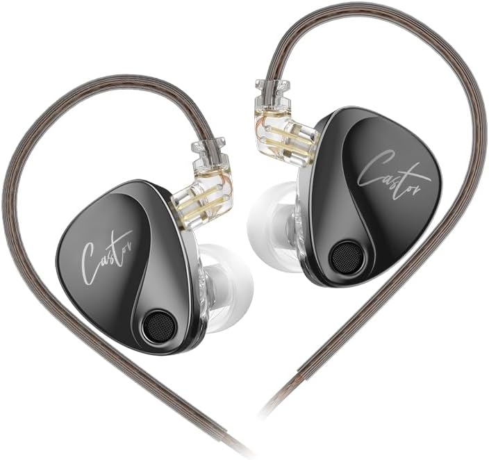 Experience Exceptional Audio with FAAEAL KZ Castor Audiophile In-Ear Headphones – Innovative Dual Dynamic Drivers for Unmatched Clarity, Customizable Tunable Bass for Tailored Sound, Detachable 2-Pin Cable for Future-Ready Adaptability, Integrated Microphone for Effortless Hands-Free Communication, and Ergonomically Crafted for All-Day Wear – The Ultimate Choice for Audiophiles Demanding Superior Sound Quality and Immersive Listening Experience Across Multiple Devices.