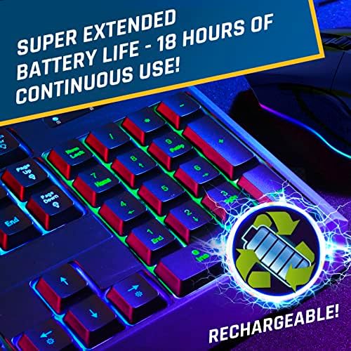 KLIM Chroma RGB Wireless Gaming Keyboard – Ultimate Performance with Long-Lasting Rechargeable Battery, Quick Typing & Water-Resistant Design for PC, PS5, PS4 & Mac – Elevate Your Gameplay with Stunning Backlighting & Enhanced Compatibility