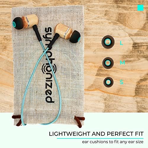 Elevate Your Audio Experience with Symphonized MTRX 2.0 Premium Wired Earbuds – Stylish Wood In-Ear Headphones Featuring Noise Isolation, Built-in Microphone & Volume Control, Ideal for Android Devices, Computers & Laptops (Gun Metal Finish) – Exceptional Sound Quality & Comfort for Music Lovers and Professionals