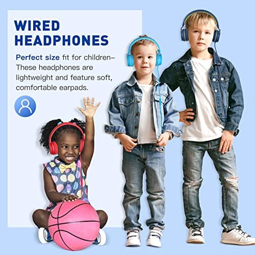 Rockpapa 950 Kids Wired Headphones – Vibrant Black and Green On-Ear Style with Built-in Microphone for Enhanced Online Learning, Foldable for Ultimate Portability, Compatible with Laptops, Tablets, and Chromebooks for Seamless Classroom Engagement and Daily Use