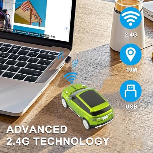 Rev Up Your Productivity with the CHUYI Sports Car Wireless Optical Mouse – Unique 1600 DPI Design for Effortless Navigation and Stylish Office Setup (Green) – Perfect Cordless Accessory for PC, Laptop, and School Use