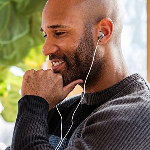 Panasonic Ergo Fit Wired Earbuds with Microphone – Superior Sound Quality with Ergonomic Comfort, Universal 3.5 mm Jack Earphones for Phones and Laptops in Stylish Metallic Purple – Custom-Fit Earpieces (S/M/L) for Optimal Audio Experience and Hands-Free Calls – RP-TCM125-VA