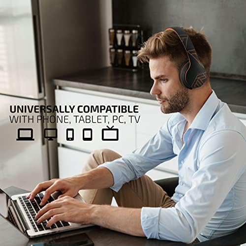 Discover the Ultimate Wireless Over-Ear Bluetooth Headphones with 50-Hour Playtime – Immerse Yourself in Hi-Fi Sound and Rich Deep Bass, Perfect for On-the-Go Music Lovers, Lightweight and Foldable for Easy Travel, Seamless Compatibility with Smartphones and PCs