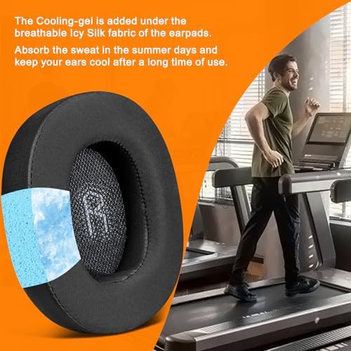 SOULWIT Navy Blue Cooling Gel Earpads for JBL E55 BT – Premium Comfort & Noise Isolation Replacement Cushions for Over-Ear Headphones – Ultimate Sound Enhancement Accessory