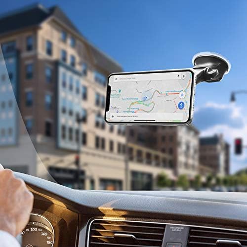 Magnetic Phone Car Mount with Quick-Extend Telescopic Arm – Hands-Free Dashboard and Windshield Holder for i Phones and Smartphones, Featuring 6 Strong Magnets for Ultimate Stability and Compatibility, Ideal for Safe Navigation and Calls, Easy Install with Sticky Suction Cup